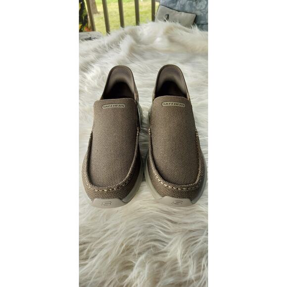 3909) Skechers Slip-ons Parson Ralven Taupe Shoes Size US 12 main image 8